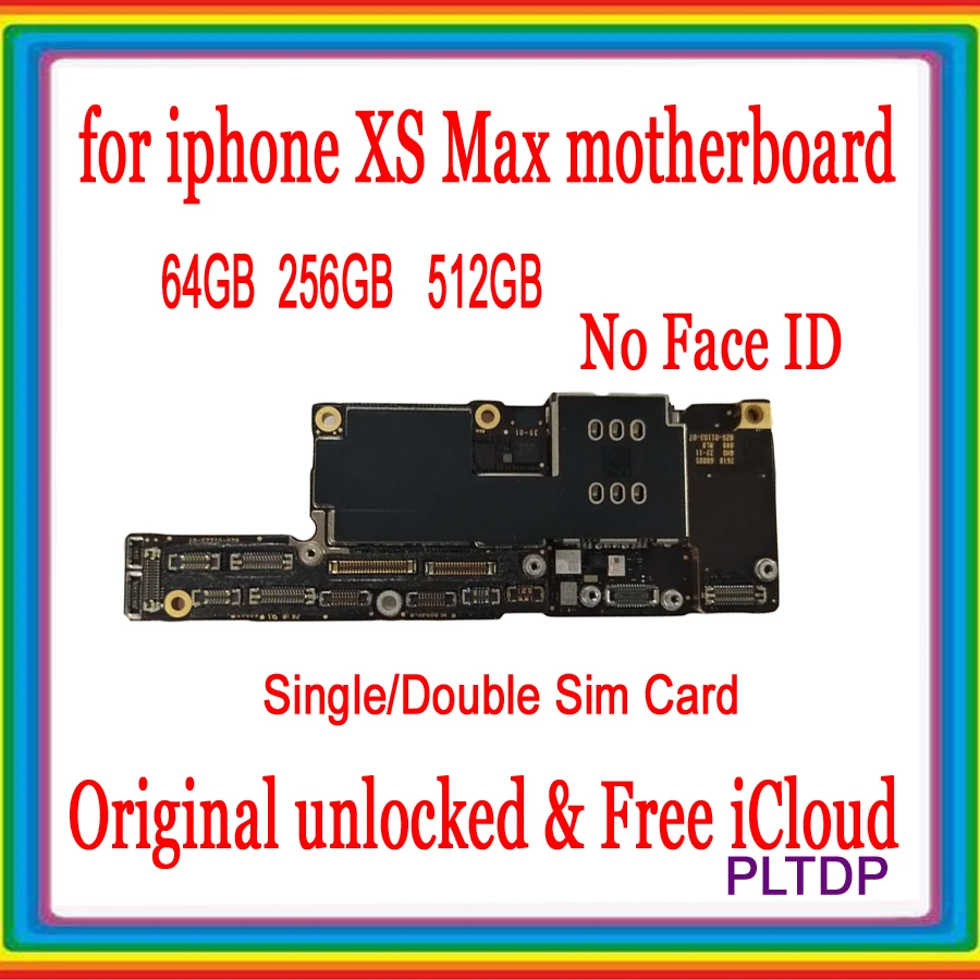 iCloud для iPhone XS MAX материнская плата NO Face ID Одиночная/на две карты, оригинальная разблокированная логическая плата хорошо протестирована