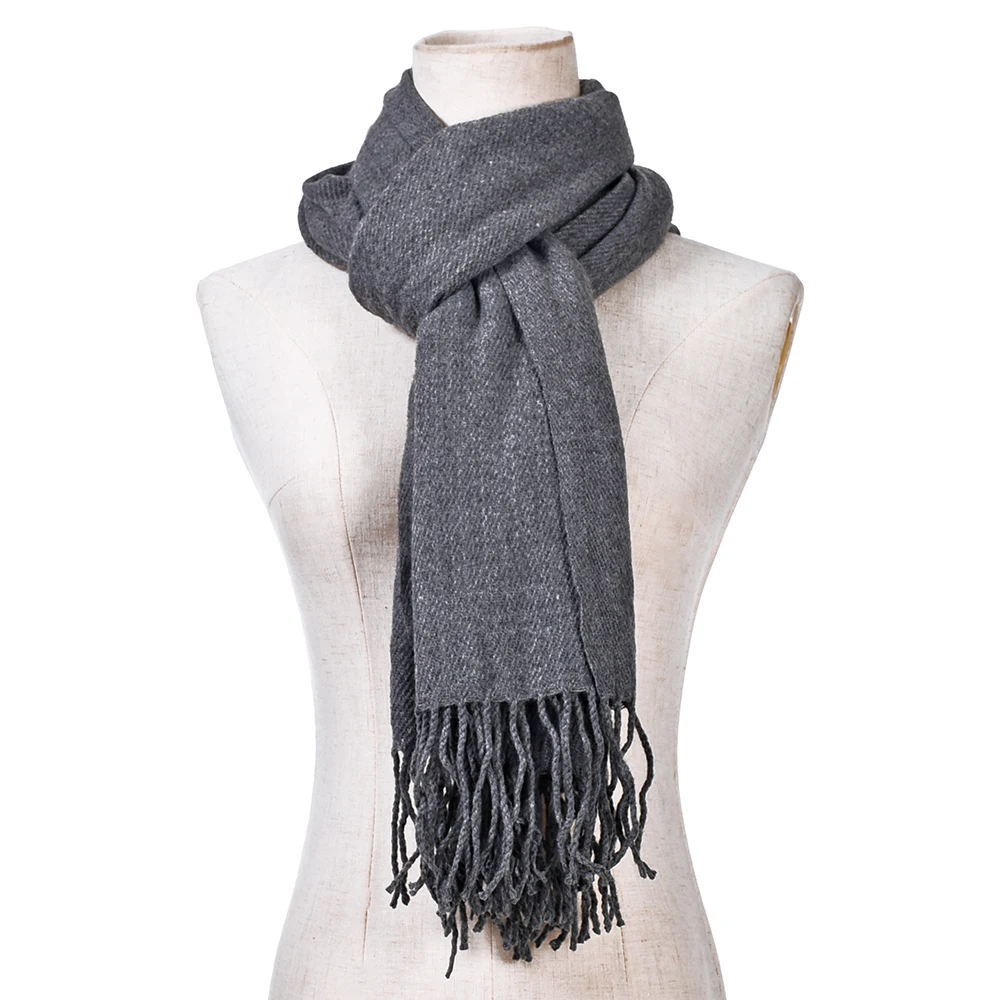 Модный женский мужской зимний теплый кашемировый шарф с кисточками, высокое качество, пашмины шали, шарфы для женщин
