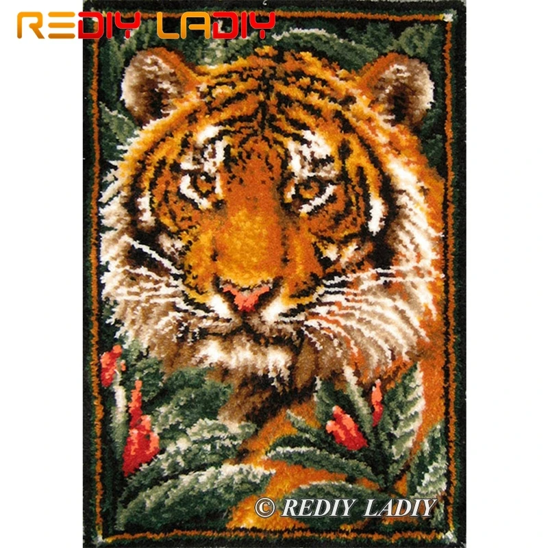 Best Price Latch Hook Kits Make Your Own Rug King of Tiger Tapestry Crocheting Cushion Mat DIY Carpet Rug Pre-Printed Canvas Hobby & Crafts Best Price Latch Hook Kits Make Your Own Rug King of Tiger Tapestry Crocheting Cushion Mat DIY Carpet Rug Pre-Printed Canvas Hobby & Crafts
