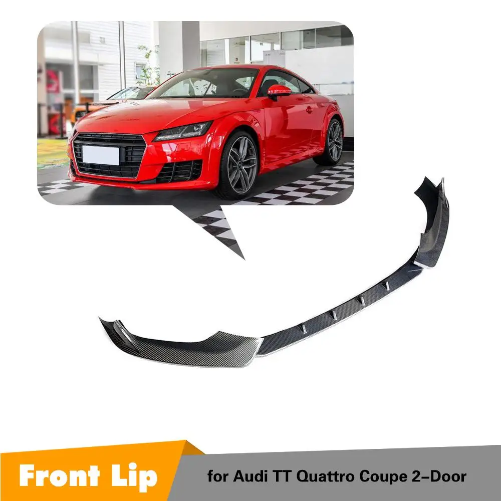 

Carbon Fiber Car Front Bumper Spoiler Lip Auto Car Diffuser Cover For Audi Audi TT Standard 2015-2018