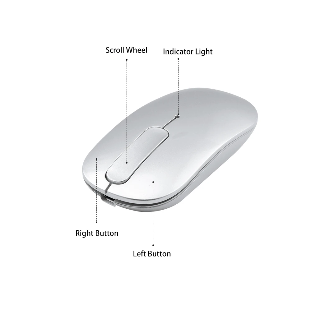 CHUYI Bluetooth 4,0 Беспроводная мышь перезаряжаемая Бесшумная сенсорная роликовая компьютерная мышь Ультра тонкая оптическая компьютерная мышь для Macbook PC