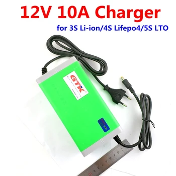 

GTK 12V 10A battery charger for 12V 3S Li-ion 4S Lifepo4 5S LTO battery pack 12V output 12.6V 14.6V 14V Lithium battery Charger