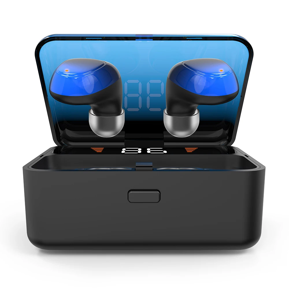 ES01 TWS 9D стерео спортивные водонепроницаемые bluetooth-наушники с сенсорным управлением беспроводные наушники громкой связи Мощный светодиодный дисплей наушники