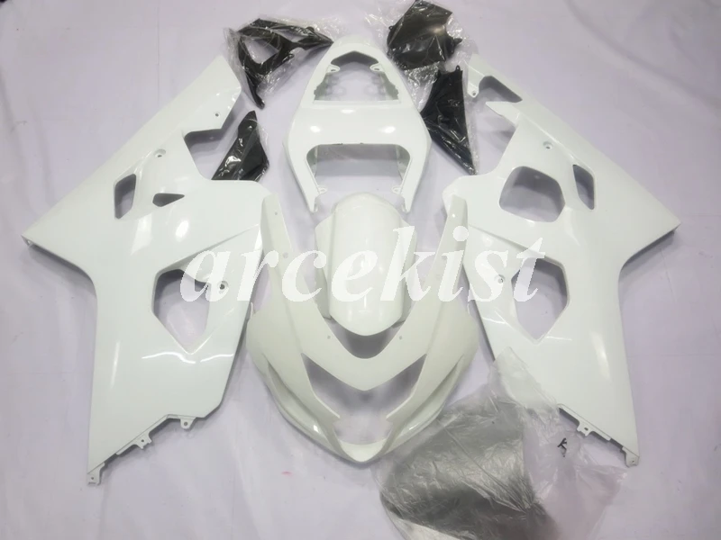 

New ABS Motorcycle Injection Full Fairings Kit Fit for Suzuki GSX-R600 GSX-R750 K4 2004 2005 04 05 Bodywork set All white