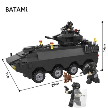 

Model building kits Compatible with city building block city Police Swat Armored car sets 418 pcs 3 Bricks minfigures toys