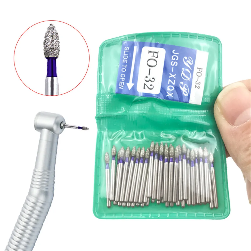 

50pcs EX Series FO32 Dental Diamond FG High Speed Burs for Polishing Smoothing tooth