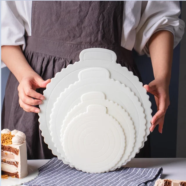 Plateau à gâteaux en Mousse réutilisable, 5 pièces, Base à gâteau en  plastique, plateau à Dessert pour la maison, fête d'anniversaire, mariage