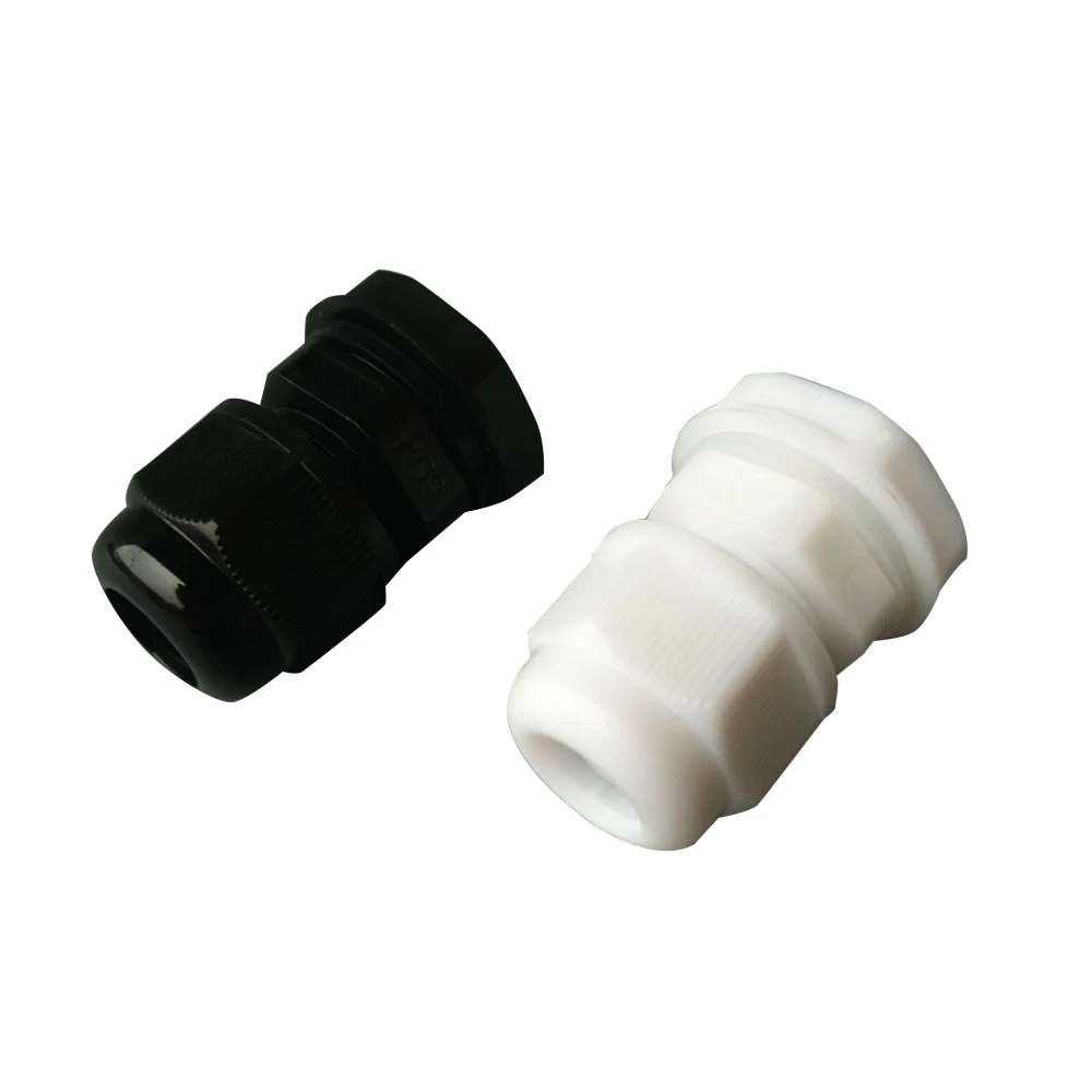 10PCS PG9 Cable Waterproof Connector Plastic Nylon Cable Fixed Head