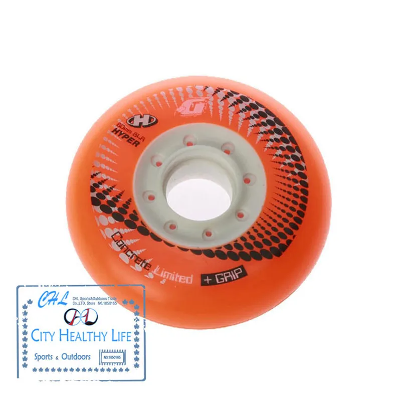 84A SEBA Hyper+ G GRIP бетонные роликовые коньки колеса роликовые коньки FSK слалом тормозное колесо [72 мм 76 мм 80 мм] - Цвет: Orange