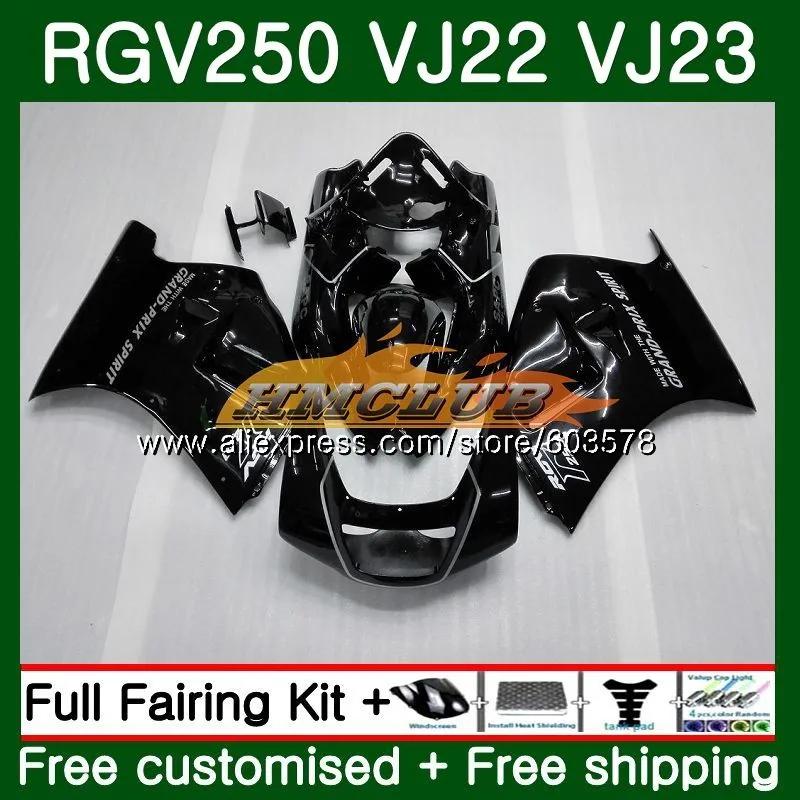 Корпус для SUZUKI SAPC VJ22 RGV 250 94 95 96 97 98 18CL. 1 RGV-250 VJ23 RGV250 1988 1994 1995 1996 1997 1998 глянцевый черный обтекатель