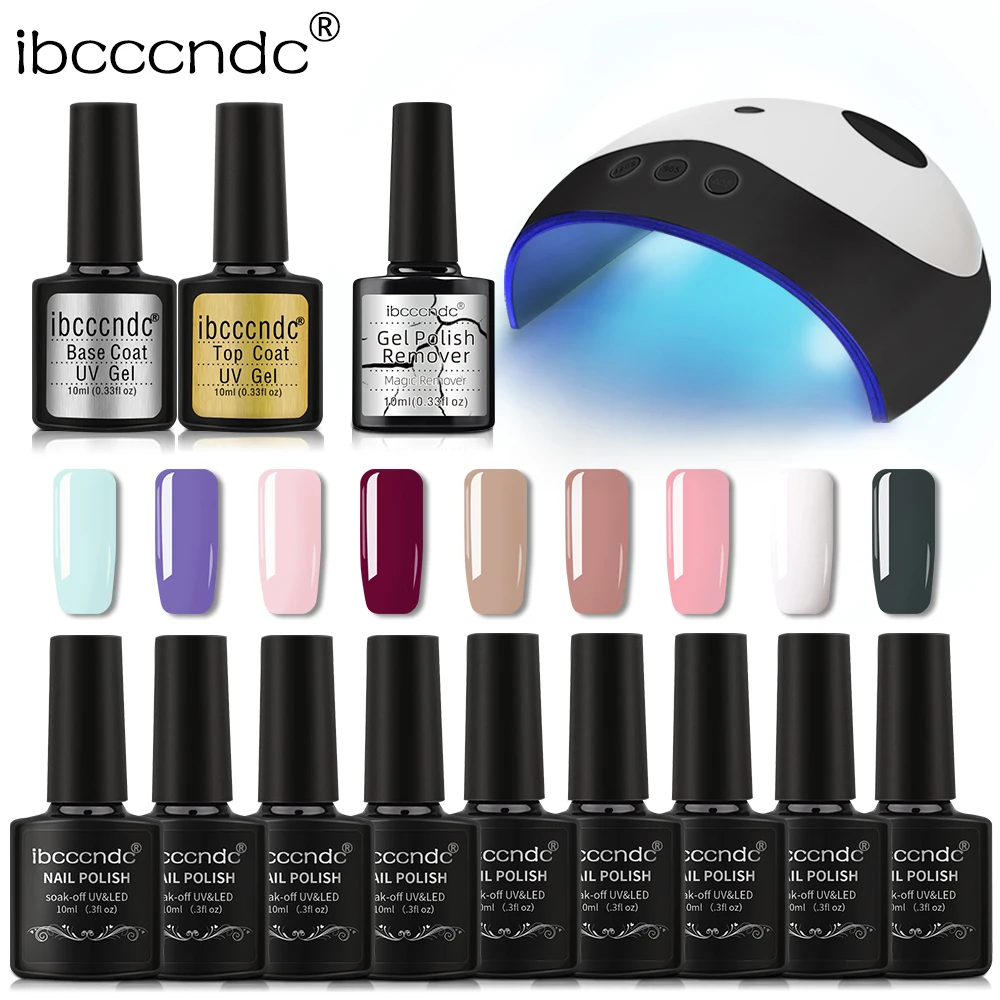 10 мл УФ набор гель-лаков для ногтей Burst Magic Nail Remover база и верхнее покрытие с 36 Вт УФ светодиодная лампа для сушки ногтей маникюрный набор