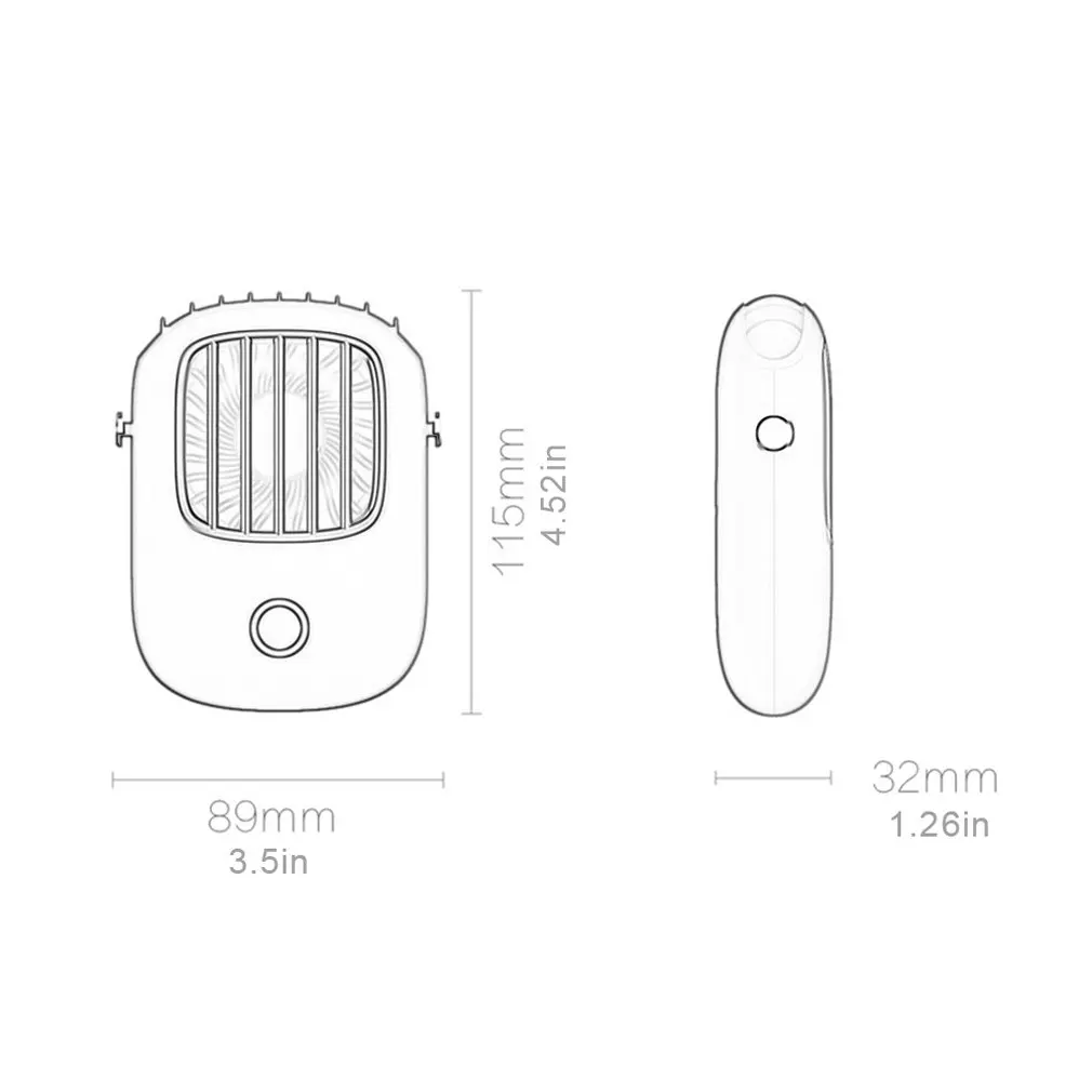 Открытый Draagbare Opknoping Usb Lanyard Fan Hals Drie Speed aanpass Lui Ventilator Licht Gewicht Doet Geen Pijn De