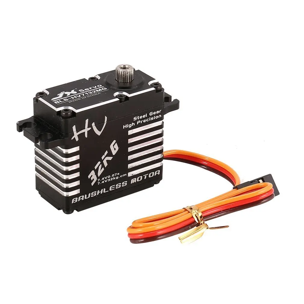 

JX BLS-HV7132MG 32KG Metal Steering Digital Gear HV Brushless Servo with High Voltage for RC Car Robot Airplane Drone