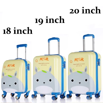 1PCS18 1" 19" 2" дюймов, чемодан, розовая панда, чемодан на колёсиках, вращающиеся колеса, детский Дорожный чемодан на колесиках, милая детская сумочка, подарок для девочек - Цвет: 1PCS18