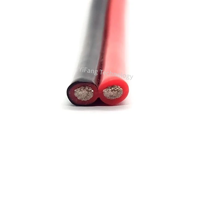 Copper Wire Silicone Rubber Cable Super Soft 8 10 12 14 16 18 20 22 24 26 AWG 2Pins Flexible DIY LED Lamp Connector Black Red 3