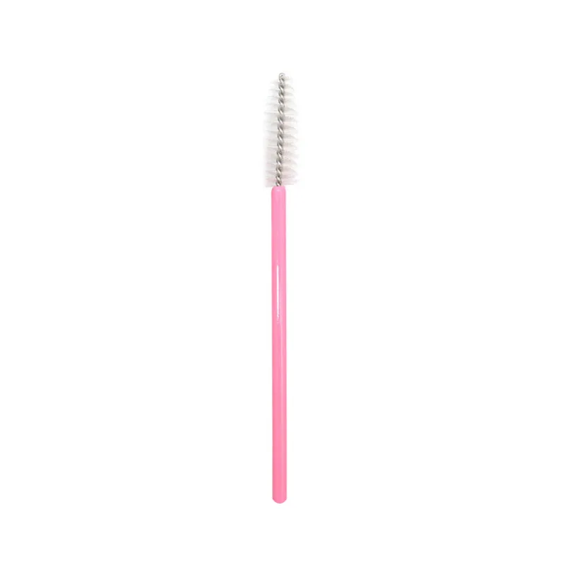 

Pink Makeup Eyelash Brushes Cosmetic Brushes Mascara Applicator Wands Plastic Eyebrow Brush Disposable Eyelash Comb Brushes