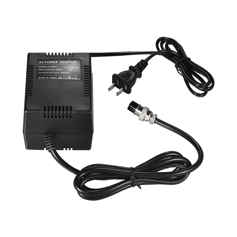 

High-power Mixing Console Mixer Power Supply AC Adapter 17V 1500mA 50W 3-Pin Connector 110V Input US Plug