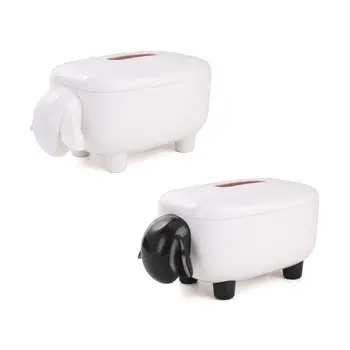 

Novelty Sheep Facial Tissue Box Cover Napkin Holder Organizer Paper Towel Dispenser Container for Bathroom Car Office Home Decor