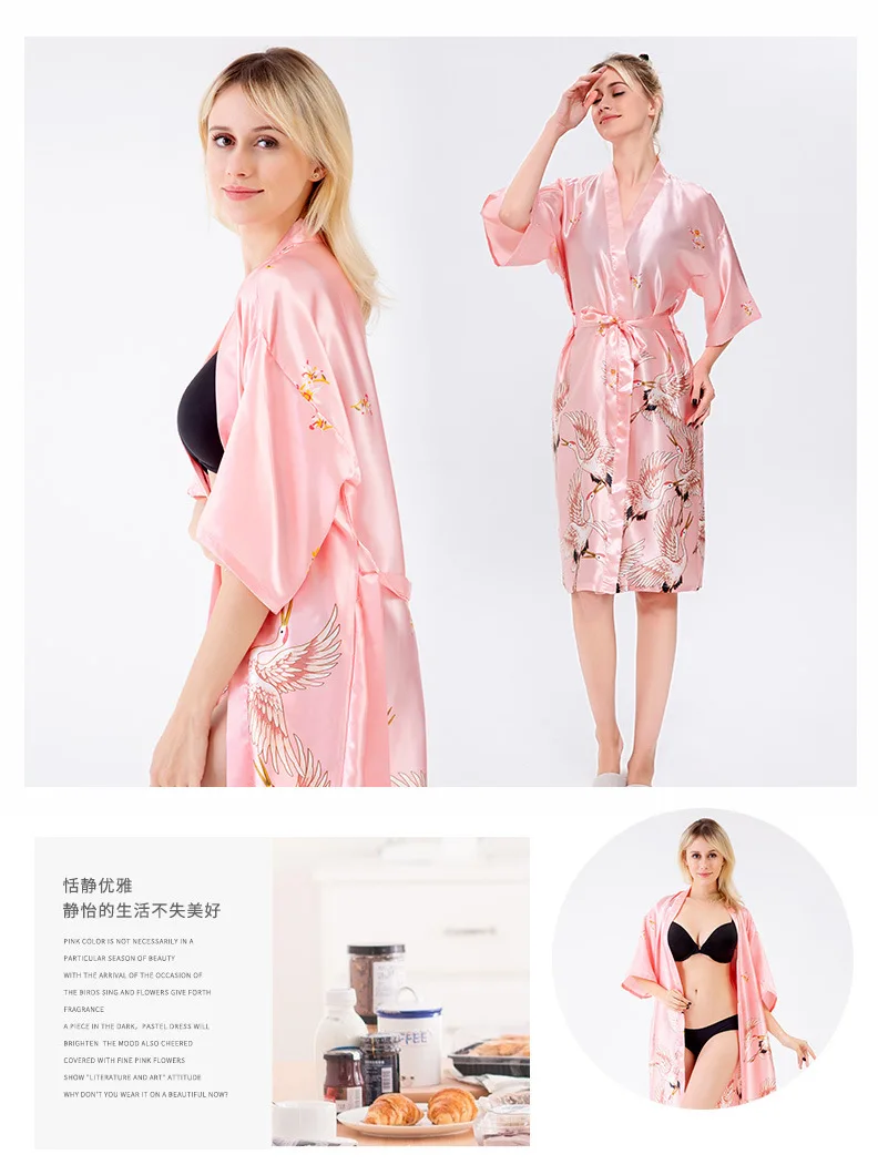 Pajamas Female Summer Sexy Women's Viscose Women's Robes Half-sleeve Shirt Large Size Bathrobe Model Silk Bride Morning Gowns