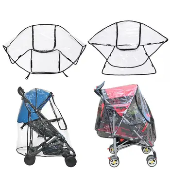 

Baby Stroller Raincover Universal Carriage Dustproof Raincoat Big Cart High Landscape Rain Cover Transparent Pushchair Accessory