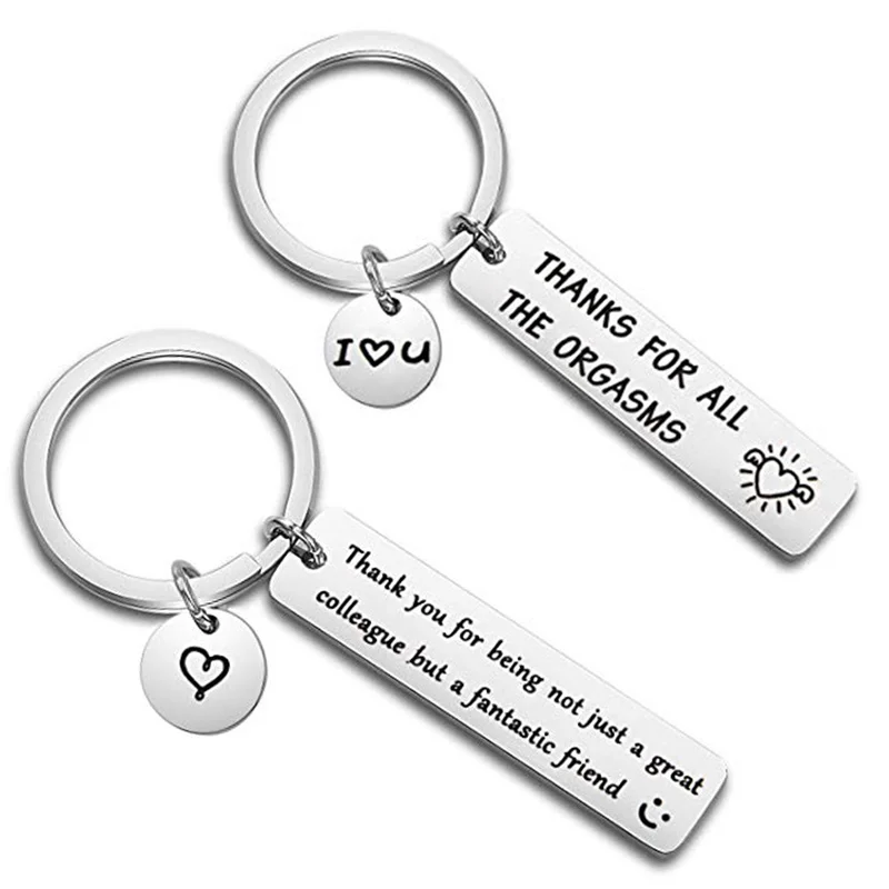 Car Keychain Metal Ring Stainless Steel Friend Lover Unisex July Fourth Gift 
