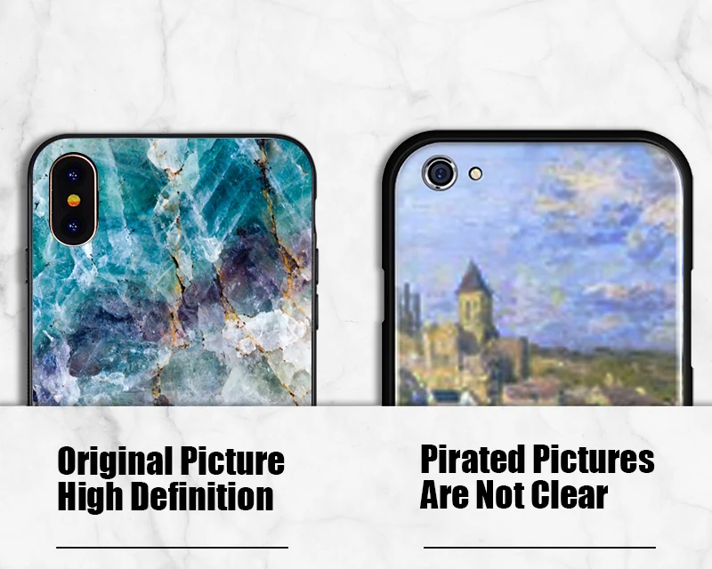 TOMKAS Luxury Marble Phone Case for iPhone X 10 Tempered Glass PC Agate Back Cover Silicone Soft Edge Coque Case for iPhone X (5)