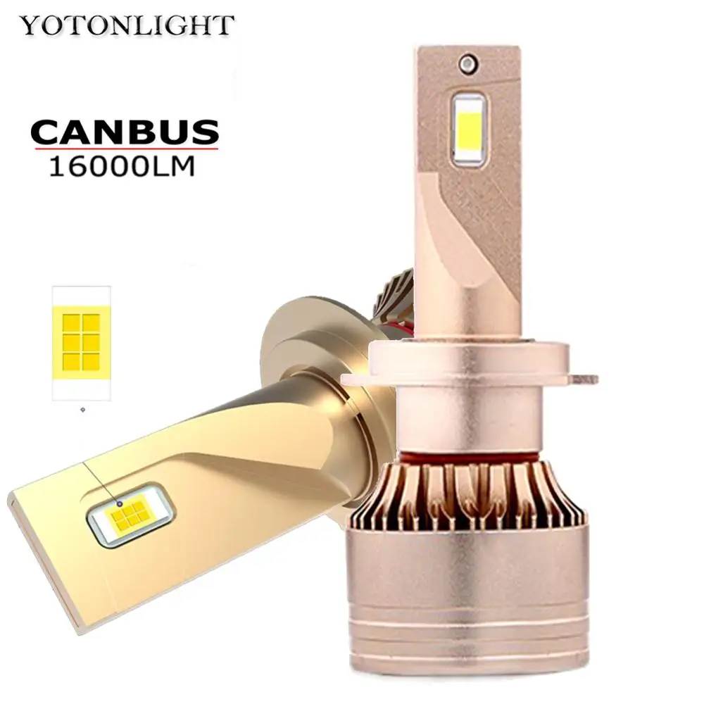 Светодиодная лампа YOTONLIGHT 2 шт. H7 H4 H11 9005 Hb3 9006 Hb4 9012 Hir2 H8 H9 H1 Canbus 60 Вт 16 лм|Передние