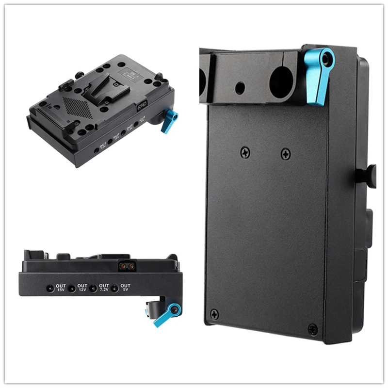 

V Mount V-lock Plate with NP-FZ100 Dummy Battery Adapter For BMCC BMPCC Sony A7III A9 A7RIII A7RIV Camera for Monitor Recorder