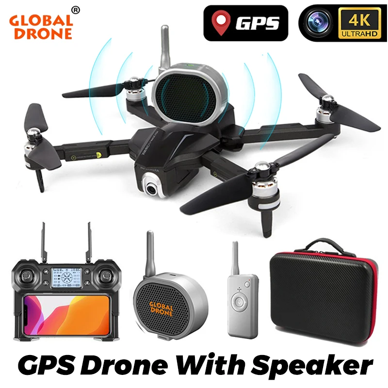 Дрон 4K GPS Drone с Wi Fi FPV HD камерой бесщеточный Квадрокоптер длительное время полета