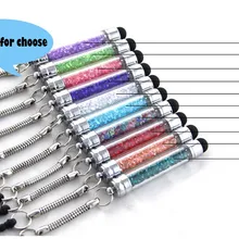 Роскошный емкостный стилус с алмазным кристаллом для сенсорного экрана, шариковая ручка для iphone, ПК, планшета, iPad 1000 шт./лот