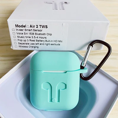 Новинка Air 2 Bluetooth наушники 1536d чип в ухо Windows Беспроводной Searphone для iPhone гарнитура 2 поколения i30 i60 i500 TWS - Цвет: Air2-Green-kits
