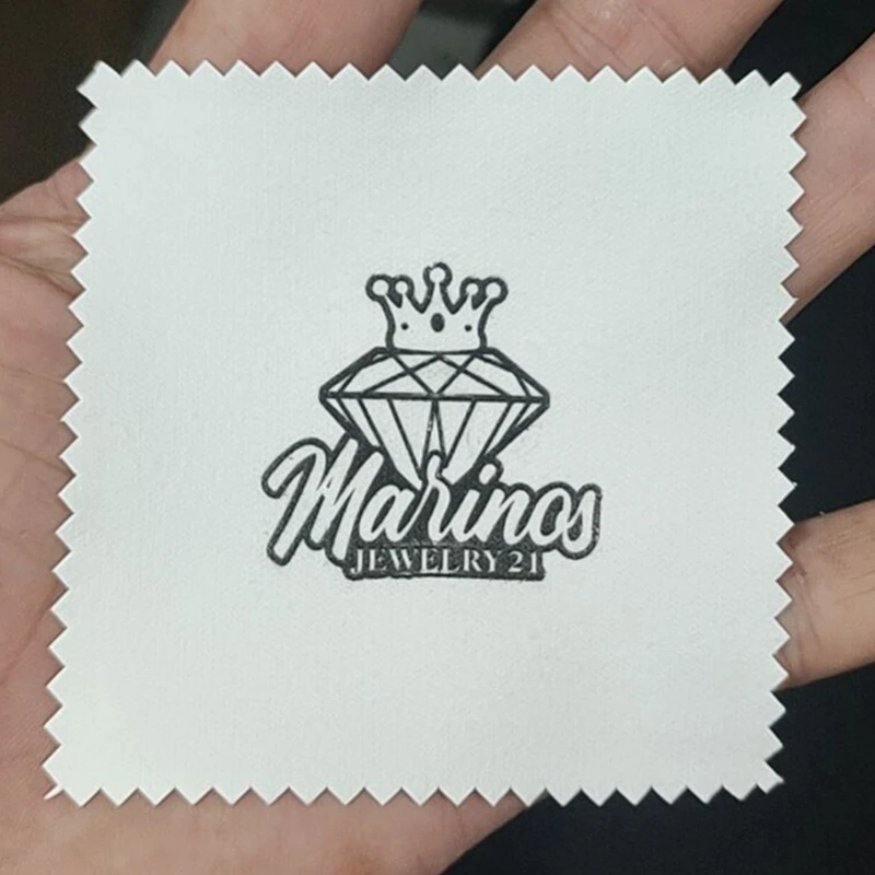 100 Pieces Of 8*8CM Silver Cloth Logo Customized Gilding Embossed Gold  Cloth Deerskin Velvet Material Free Shipping - AliExpress