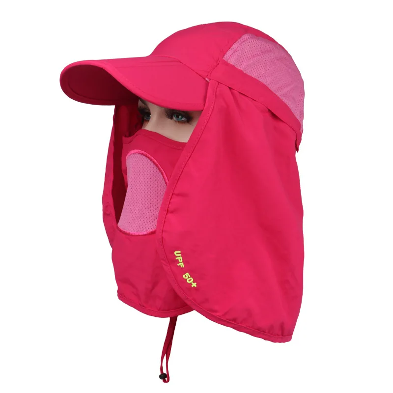 

Men Fishing Kit Headgear Removable Flap Sun Cap Face Neck Mask Protective Hat