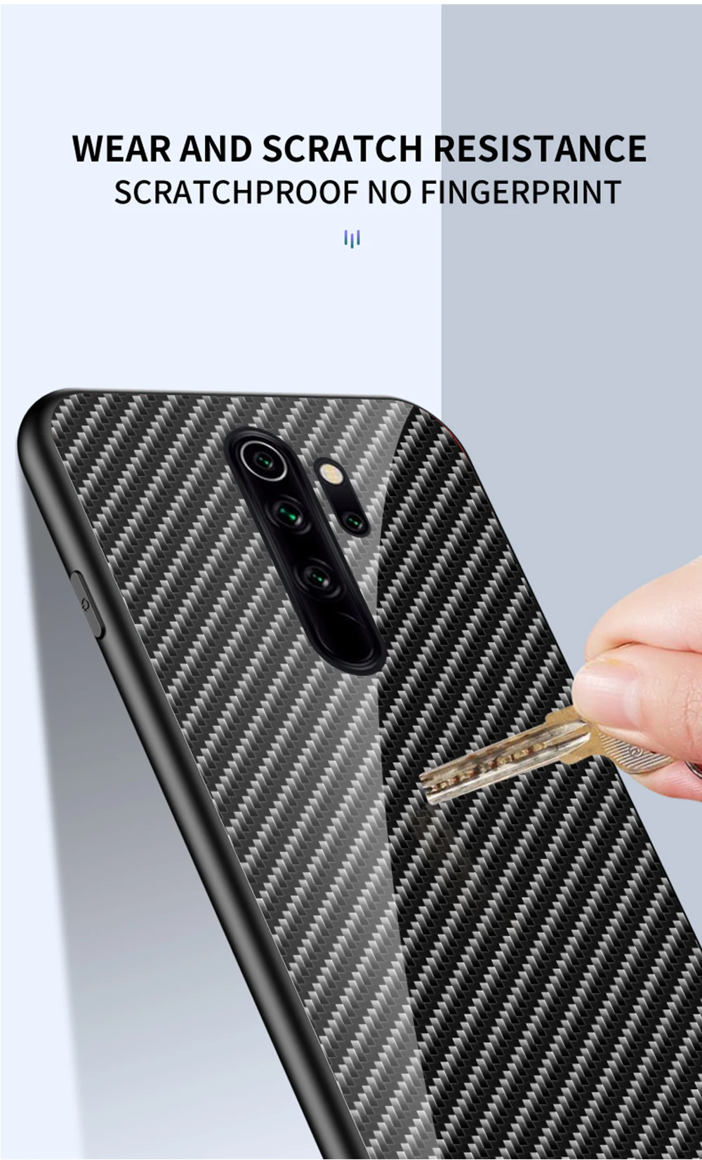 Чехол из углеродного волокна для Xiaomi Redmi Note8 Pro, чехол из закаленного стекла для Xiaomi Redmi Note 8 Pro, градиентный витражный чехол для телефона