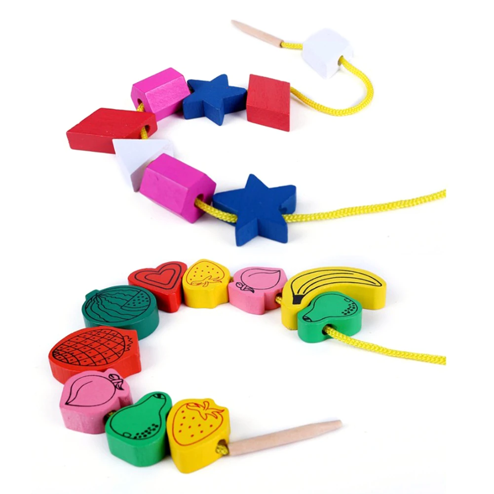 45 Large Children Wearing Beads Beaded Toys Baby Animal Fruit Cognitive Educational Toys Creative Handmade Toys