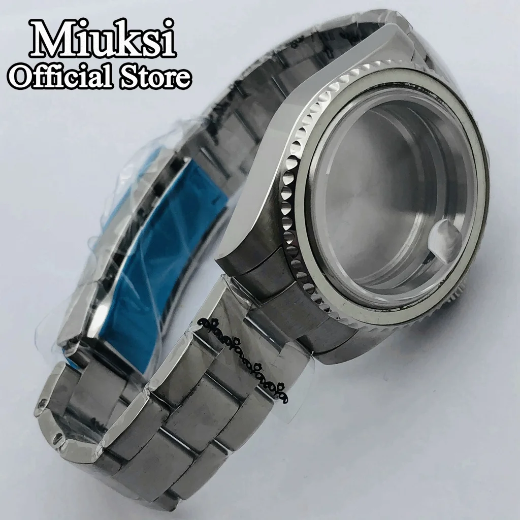 Premium 40mm Silver Watch Case with Sapphire Glass