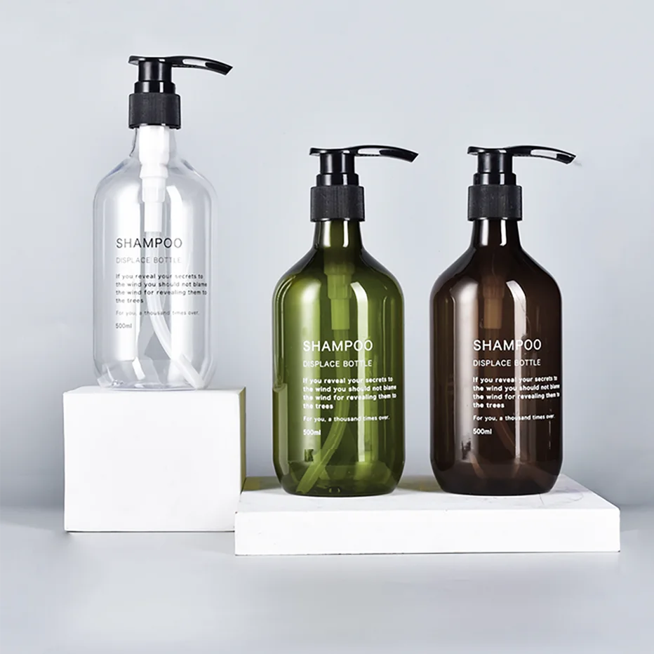 3pcs Clear Bottles Label Sticker Bathroom Shower Shampoo Body Wash Conditioner Labels Printed Transparent Soap Dispenser Sticker