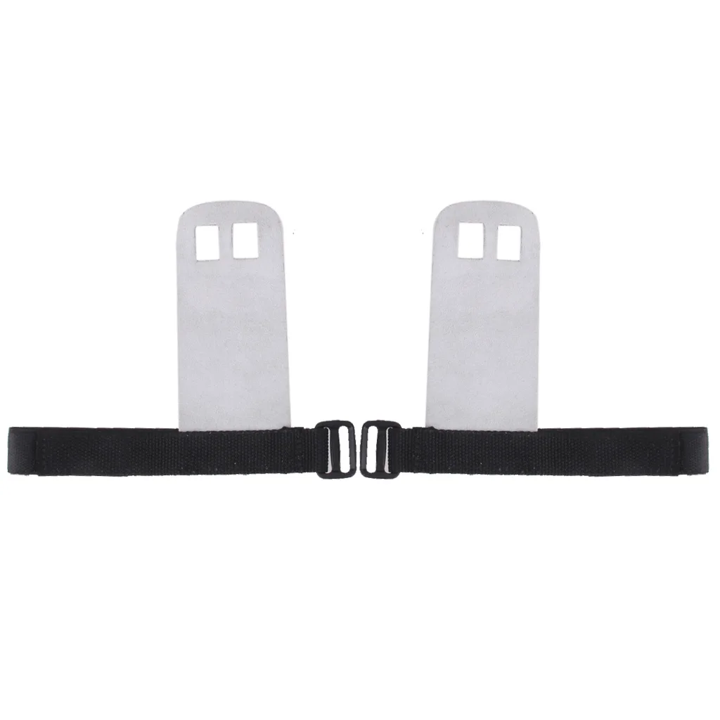 1Pair Gym Hand Grip Guard Palm Protector Leather Glove Pull Up Bar L