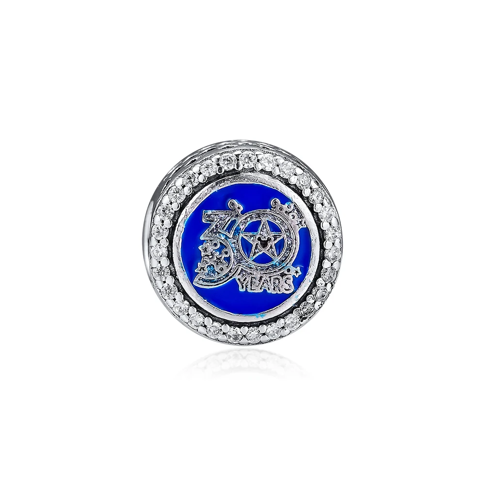 DIY Подходит для Pandora шармы браслеты стерлингового серебра 925-ювелирные изделия бусины с четким CZ