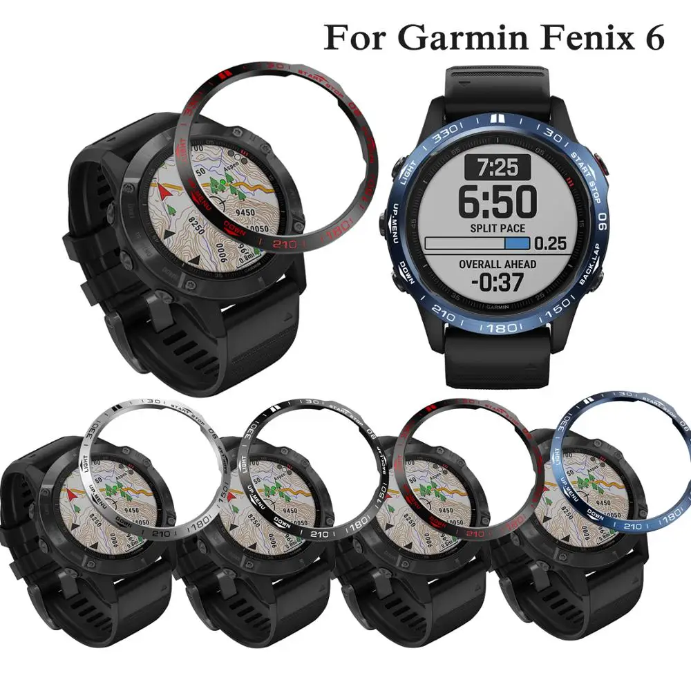 

For Garmin fenix 6 Case For fenix 6 Pro classic sport style Bezel Ring Styling Case Adhesive Cover Protection new fashion Bezels