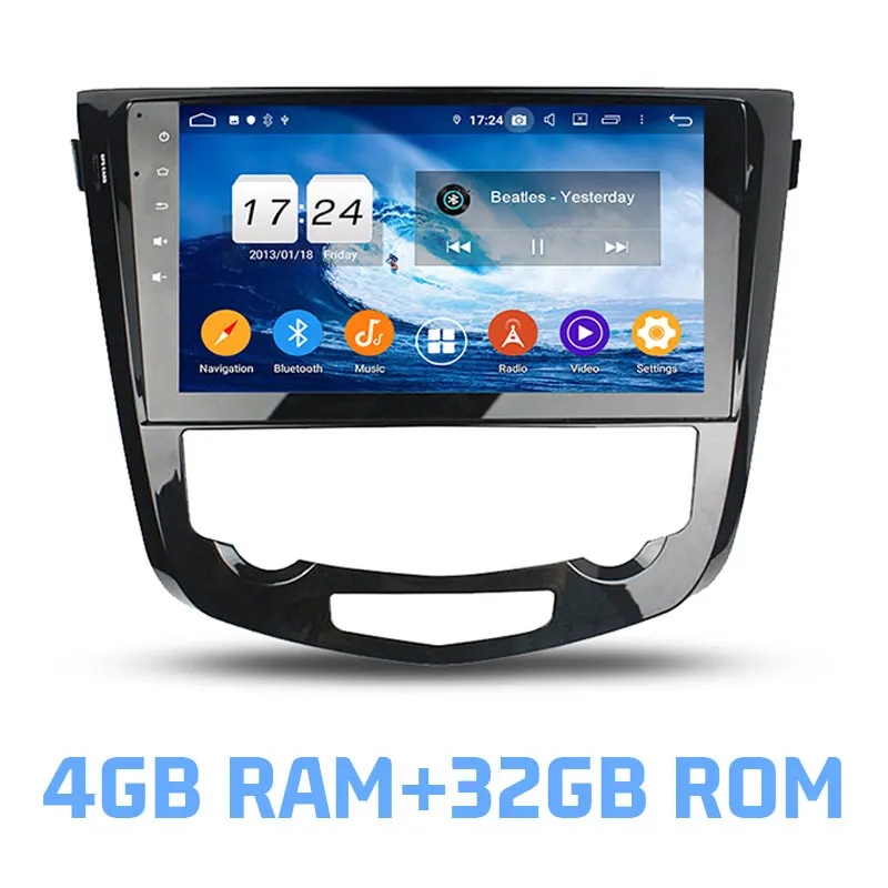 4GB RAM and 32GB ROM Ips DSP Android 9,0 4 Гб ОЗУ 64 Гб ПЗУ автомобильный dvd-плеер Wifi 4G Bluetooth RDS радио gps карта для Nissan Qashqai 2013 - Цвет: 4GB RAM and 32GB ROM
