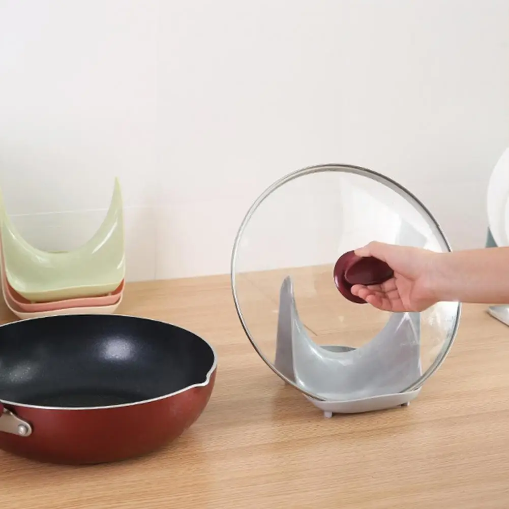 2Pcs Pot Lid Rack Multifunction Stand Household Spoon Pan Cover Holder Saving Space for Kitchen Cooking Organizer |