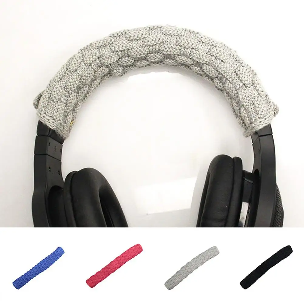 Universal Headphone Headband Cover Solid Color Braided Cloth Over Ear