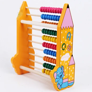 

Kid Wooden Abacus Toy Catoon Rocket Early Math Educational Learning Toy Calculat Bead Number Development Children Montessori Toy
