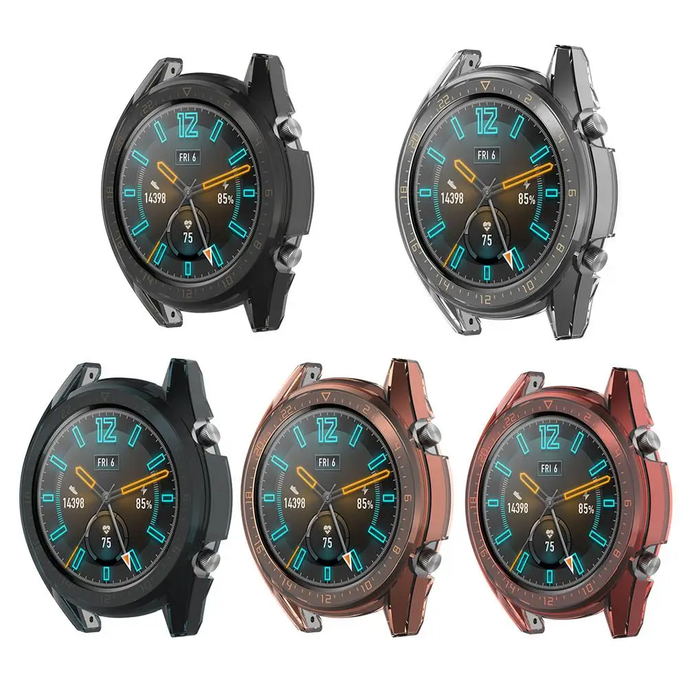 

TPU Transparent Protective Case Cover For Huawei Watch GT 46MM Smart Watch Accessories Protector Cover Waterproof Case