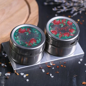 

Storage jars "Spicy, spicy", on magnetic tape, 100 ml × 2 pcs.