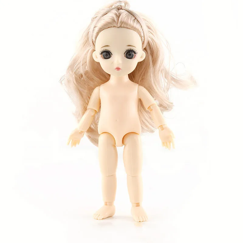 1/8 16 см оригинальная Bjd кукла игрушка 13 подвижная шарнирная Bjd Кукла Макияж одевается обнаженное тело нормальная кожа кукла игрушка для девочек подарок - Цвет: Rose gold QF
