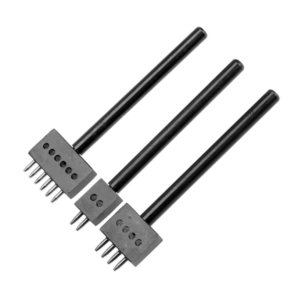 

3Pcs 4/5/6MM Hole Punch Leather Craft Punch Drilling Leather Spacing Hole Tool