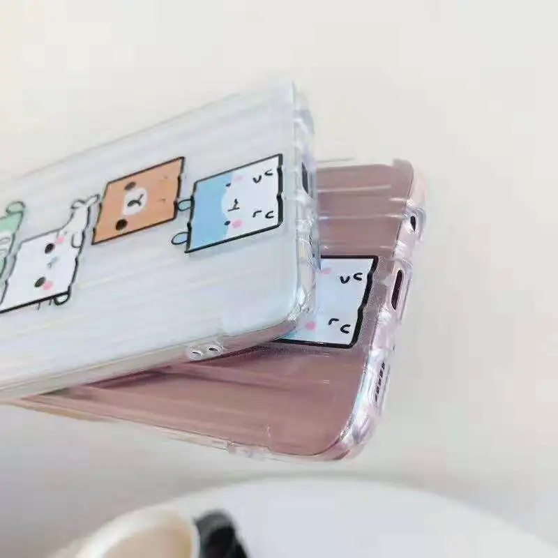 Супер сладкий зоо животных Пара Прозрачный чемодан чехол для samsung S8 S9 S10 Plus Note 9 Note 10 Pro Чехол для huawei P20 P30 pro