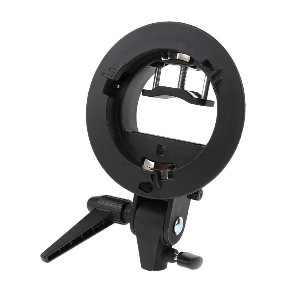

S Type Flash Bracket Bowens Mount for Godox V860II Softbox Diffuser Photography Umbrella Holder Adjustable Angle